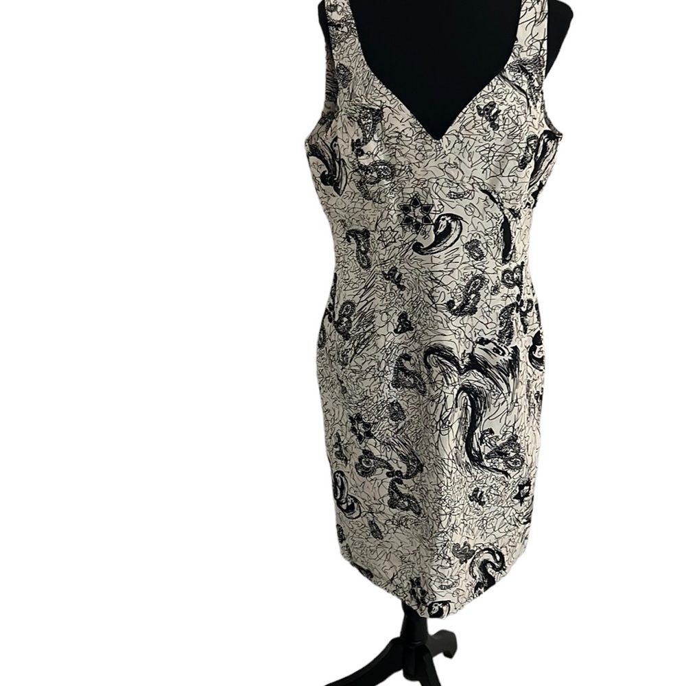 Jade by Melody Tam Black Paisley Beaded Dress Size 14